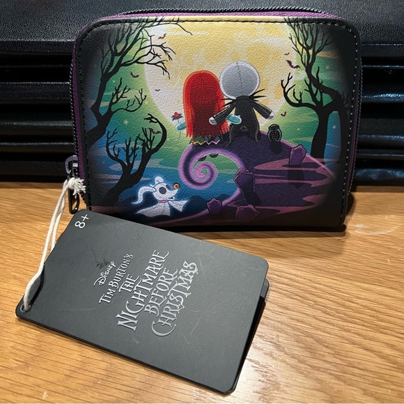 Loungefly Accessories - Loungefly Disney Nightmare Before Christmas Black and Purple Wallet